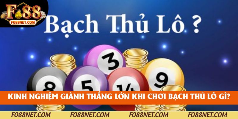 Kinh nghiệm giành thắng lớn khi chơi bạch thủ lô gì?